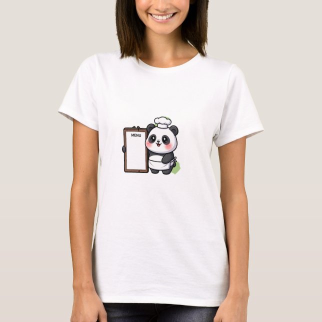 Süßer Panda-Koch T-Shirt (Vorderseite)