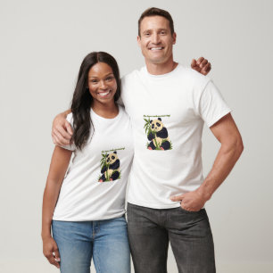 Süßer Panda Lustiges Grafik T-Shirt – Bezaubernder