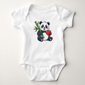 Süßer Panda mit Bambus Kinderkleid – Anziehendes T Baby Strampler
