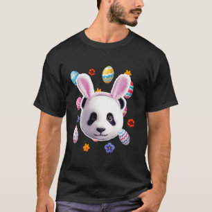 Süßer Panda mit Hasenohren Tiere Ostern Feiertag T-Shirt