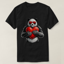 Süßer Panda mit Herz-Liebesdesign T-Shirt