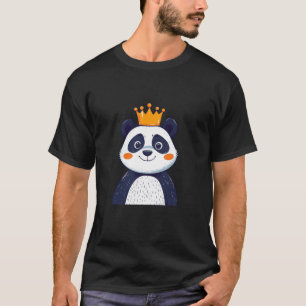 Süßer Panda mit Krone für Kinder Pandas Liebhaber T-Shirt