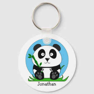 Süßer Panda personalisiert Schlüsselanhänger