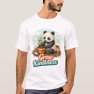 Süßer Panda pflanzt Baum – Wachsende Freundlichkei T-Shirt