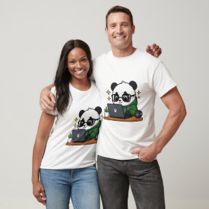 Süßer Panda-Programmierer Coding Laptop   Kawaii C T-Shirt