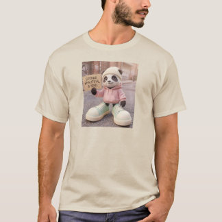 Süßer Panda Stark Schön Freundlich Positive Zitat T-Shirt