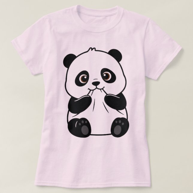 Süßer Panda T-Shirt (Design vorne)