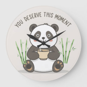 Süßer Panda Wanduhr Motivierender süßer Panda