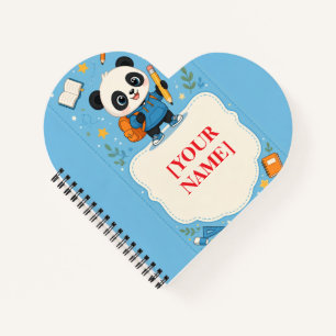 Süßer Panda Zurück-in-die-Schule-Notiz Notizbuch