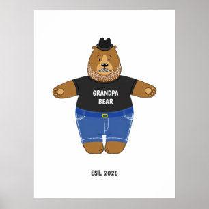Süßer Papa-Bär Vatertagsgeschenk Spezialtasse Poster