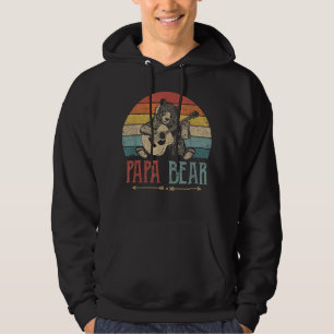 Süßer Papa Bär Vintage Vatertag Retro Dad Hoodie