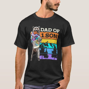 Süßer Papa-Bär von 1 Sohn Retro-Vintage-Grafik T-Shirt