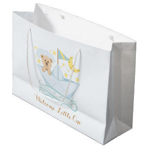 Süßer Papierboots-Bär Große Geschenktüte