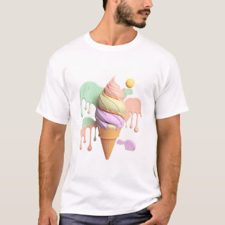 Süßer Pasteleis Creme Cone T - Shirt
