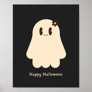 Süßer Pastell-Geist-Frohe-Halloween-Party-Plakat Poster