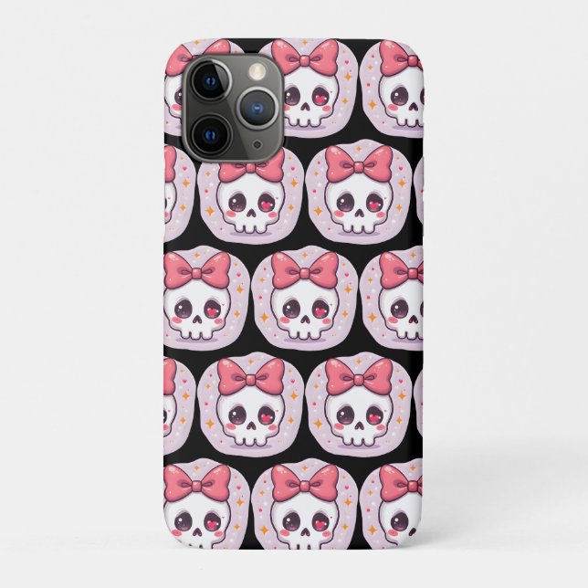 Süßer Pastell-Goth-Schädel mit Schleife Case-Mate iPhone Hülle (Rückseite)