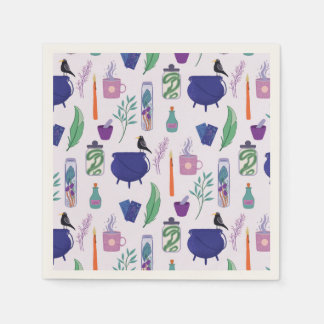 Süßer Pastell-Goth-Tarot-Kessel-Trank Halloween Serviette