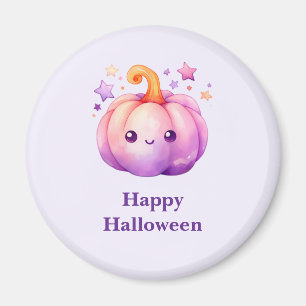 Süßer Pastell-Kürbis mit Sternen Halloween Magnet