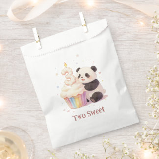 Süßer Pastell-Panda-Baby 3. Geburtstag Geschenktütchen