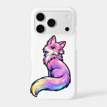 Süßer Pastell-Regenbogen-Fuchs-Wasserfarben-Handyh