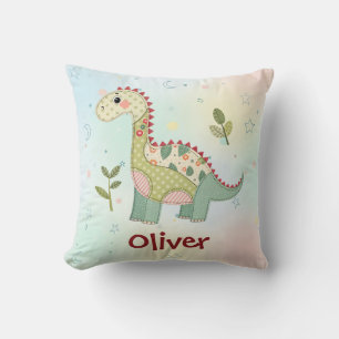 Süßer Patchwork-Dinosaurier Kissen