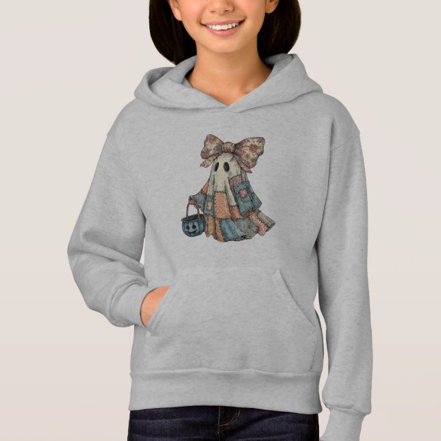 Süßer Patchwork-Geist Hoodie (Vorderseite)