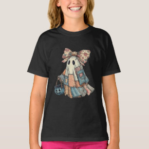 Süßer Patchwork-Geist T-Shirt