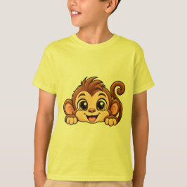 Süßer Peekaboo-Affe T-Shirt