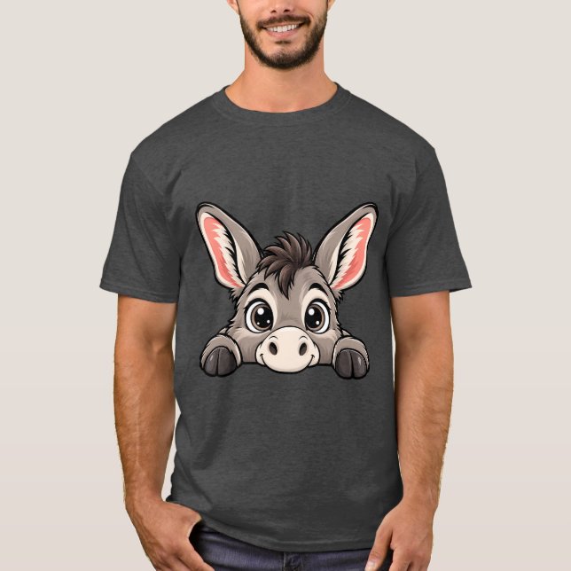 Süßer Peekaboo Esel T-Shirt (Vorderseite)