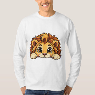 Süßer Peekaboo Löwe T-Shirt
