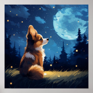 Süßer Pembroke Welsh Corgi Poster