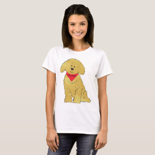 Süßer personalisierter Cartoon-Goldendoodle-Welpe T-Shirt