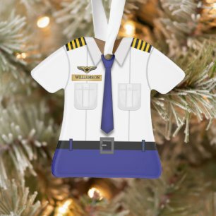 Süßer personalisierter Flugkapitän Ornament