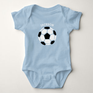 Süßer personalisierter Fußball-Baby-Sport Baby Strampler