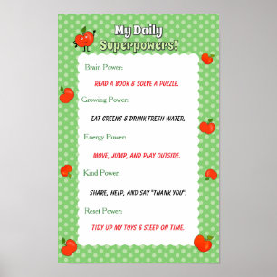 Süßer personalisierter täglicher Routine-Plan für  Poster