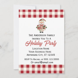 Süßer personalisierter Weihnachtsmann Weihnachtsfe Einladung