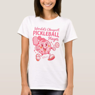 Süßer Pickleball-Spieler Pink Lustiger Pickleballe T-Shirt