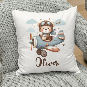 Süßer Pilot Teddy Bär Personalisiert Kissen