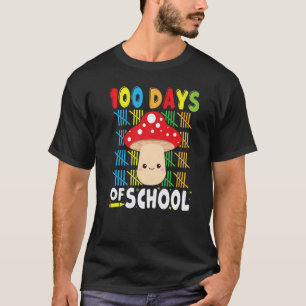 Süßer Pilz 100 Tage Schule für Lehrer Mädchen T-Shirt