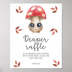 Süßer Pilz - Windel-Raffle-Poster Poster