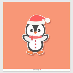Süßer Pinguin-Aufkleber Größe: 14" x 14" Bogen Aufkleber