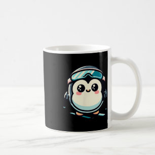 Süßer Pinguin beim Skifahren mit Skibrille Alpiner Kaffeetasse