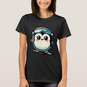 Süßer Pinguin beim Skifahren mit Skibrille Alpiner T-Shirt