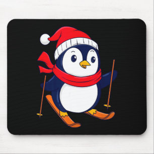 Süßer Pinguin beim Skifahren - Pinguinliebhaber Vo Mousepad