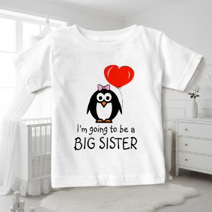 Süßer Pinguin-Big-Sister-Babykleid für Geschwister Baby T-shirt