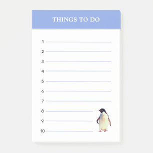 Süßer Pinguin & editierbare Dinge, die Post-it-Not Post-it Klebezettel