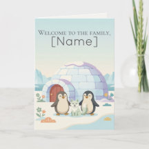 Süßer Pinguin Fellbaby | Personalisierte Neue-Haus