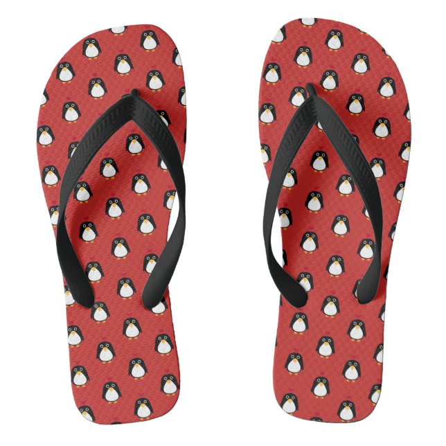 Süßer Pinguin Flip Flops (Fußbett)