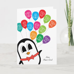 Süßer Pinguin Geburtstagskarte Karte