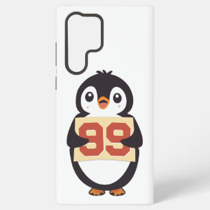 Süßer Pinguin mit einem Schild Samsung Galaxy Hülle
